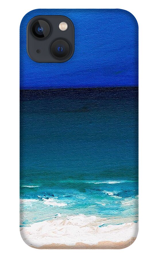 Seashore iPhone 13 Case featuring the painting The Tide Coming In by Frances Marino