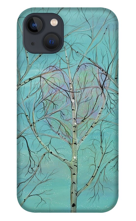 Tree Canvas Prints iPhone 13 Case featuring the painting The Trees Speak To Me In Whispers by Deborha Kerr