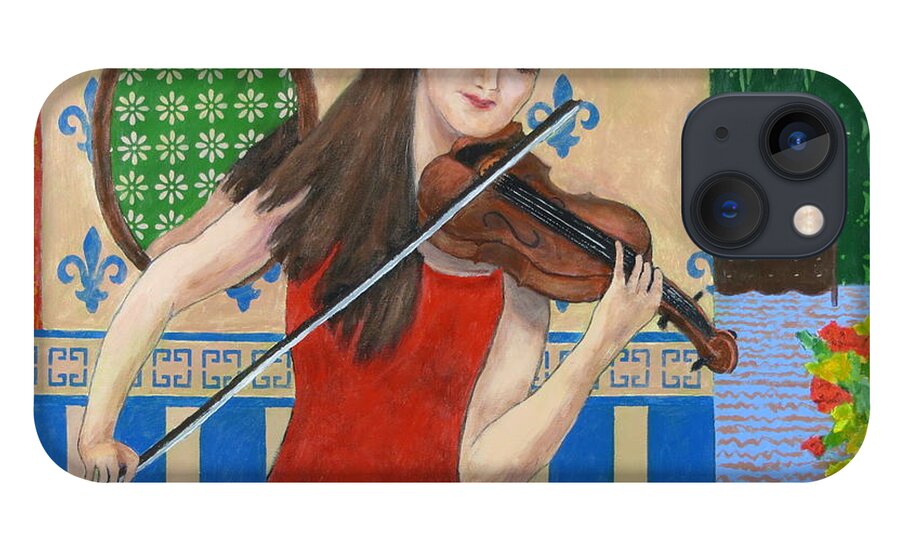 Woman Violinist iPhone 13 Case featuring the painting The Violinist by J Loren Reedy