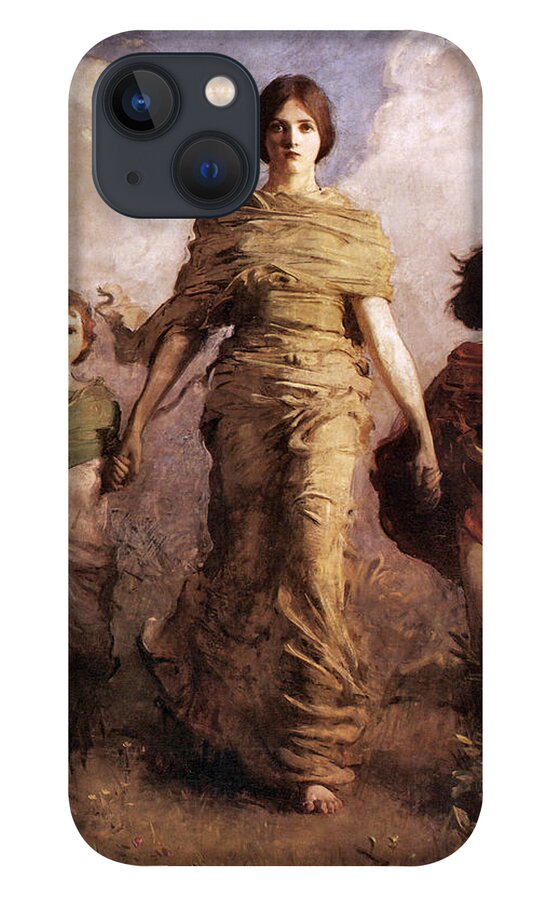 Abbott Handerson Thayer iPhone 13 Case featuring the digital art The Virgin by Abbott Handerson Thayer