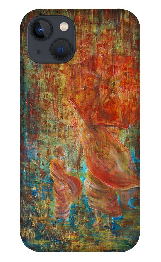 Monks iPhone 13 Case featuring the painting The Way by Nik Helbig