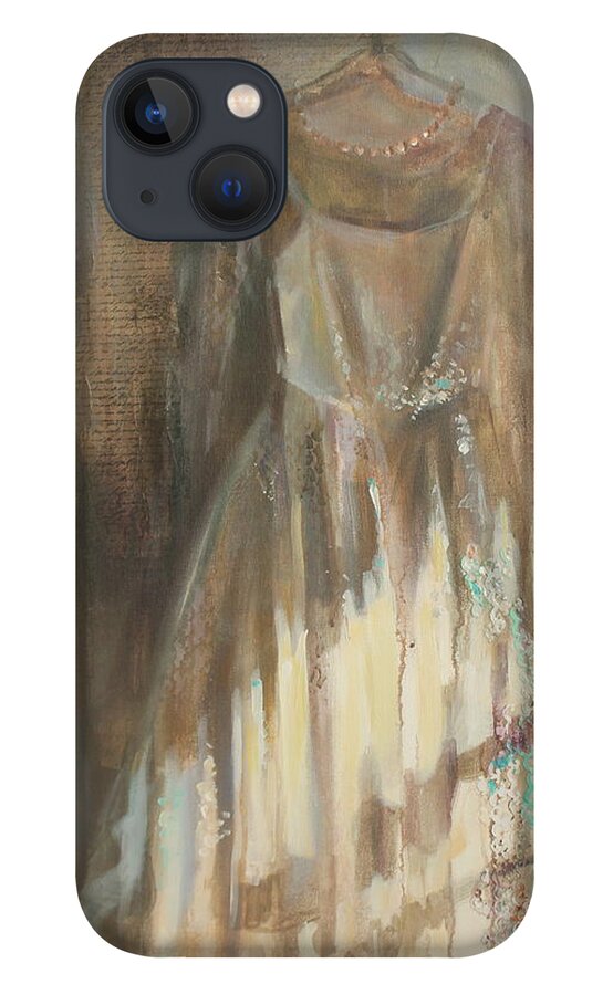 Wedding Dress iPhone 13 Case featuring the painting The Wedding Dress by Susan Bradbury