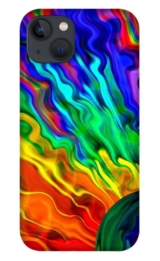 Sky iPhone 13 Case featuring the mixed media Then The Sky Exploded 6 by Angelina Tamez