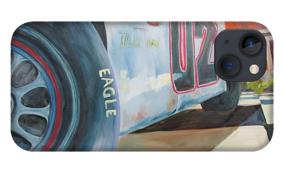 Nascar iPhone 13 Case featuring the painting Thunder Road by Susan Richardson