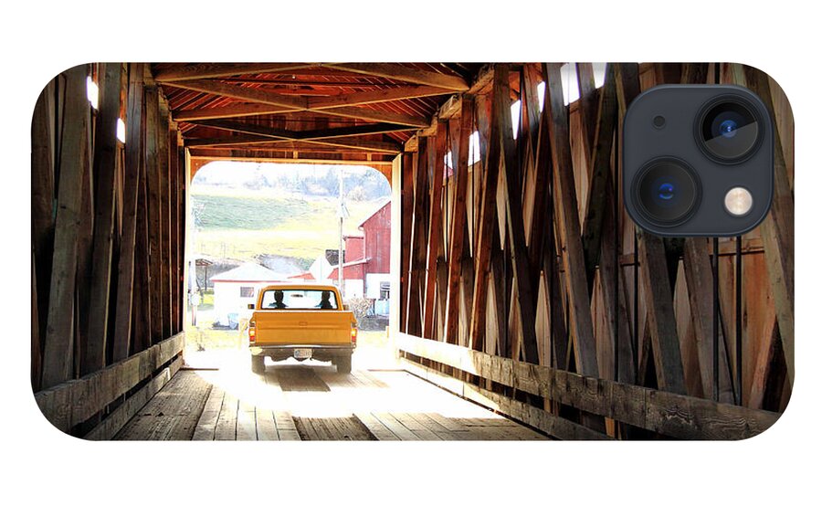 Covered Bridge iPhone 13 Case featuring the photograph TIme Portal by PJQandFriends Photography