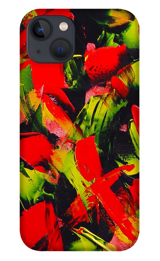 Black iPhone 13 Case featuring the painting Transitions III by Dean Triolo
