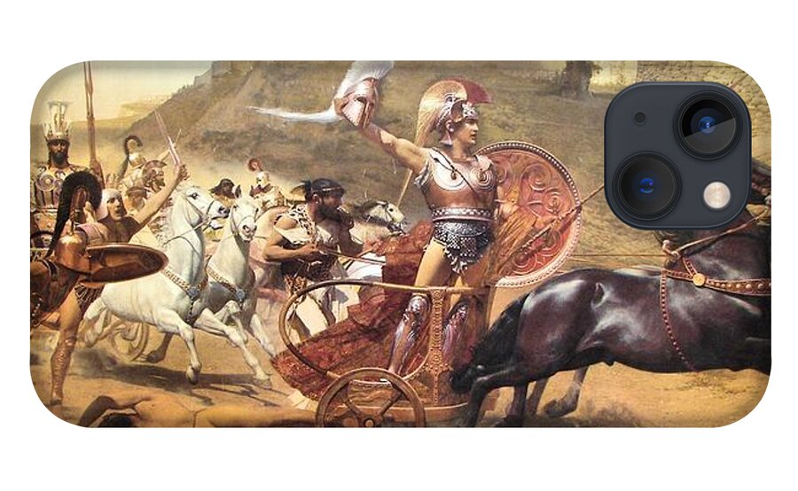 Iliad iPhone 13 Case featuring the painting Triumphant Achilles by Franz von Matsch