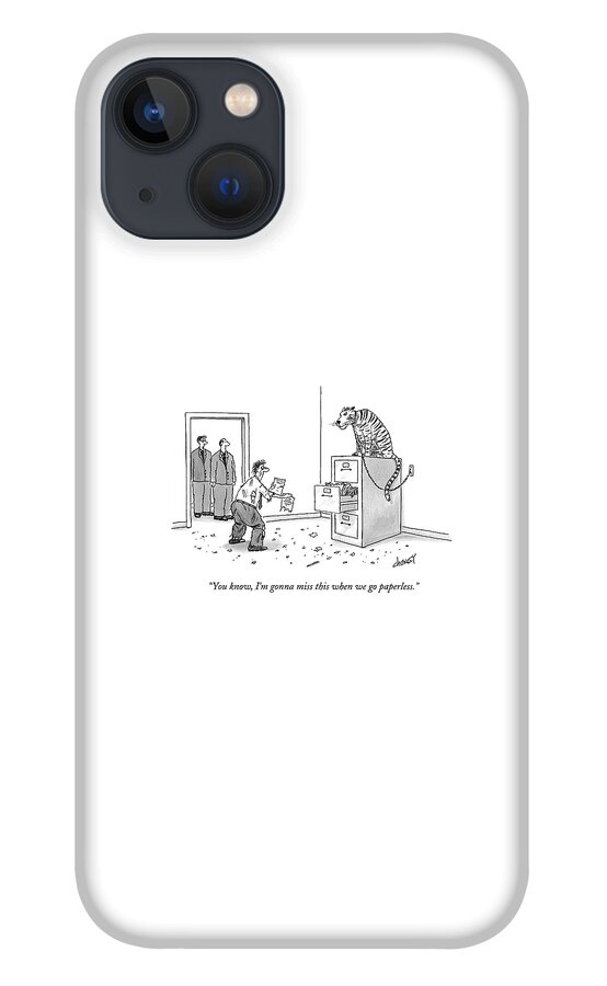 Two Men In Suits Look On As A Colleague iPhone 13 Case