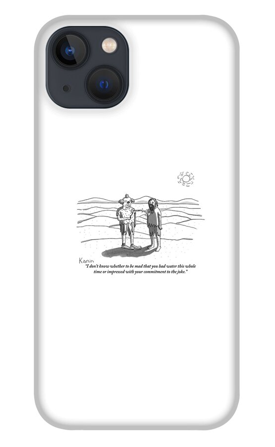 Two Men Stand In A Desert: One Is Dressed iPhone 13 Case
