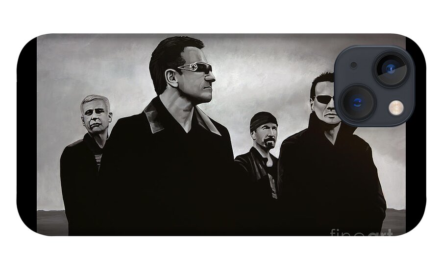 U2 iPhone 13 Case featuring the painting U2 by Paul Meijering