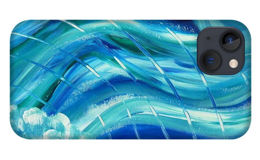Universal Waves iPhone 13 Case featuring the painting Universal Waves by Amelie Simmons