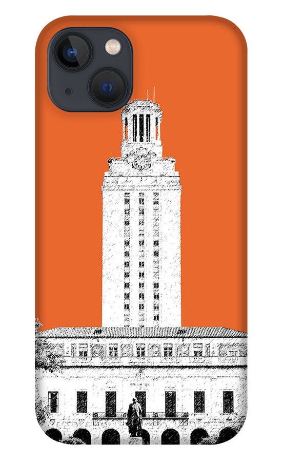 University iPhone 13 Case featuring the digital art University of Texas - Coral by DB Artist