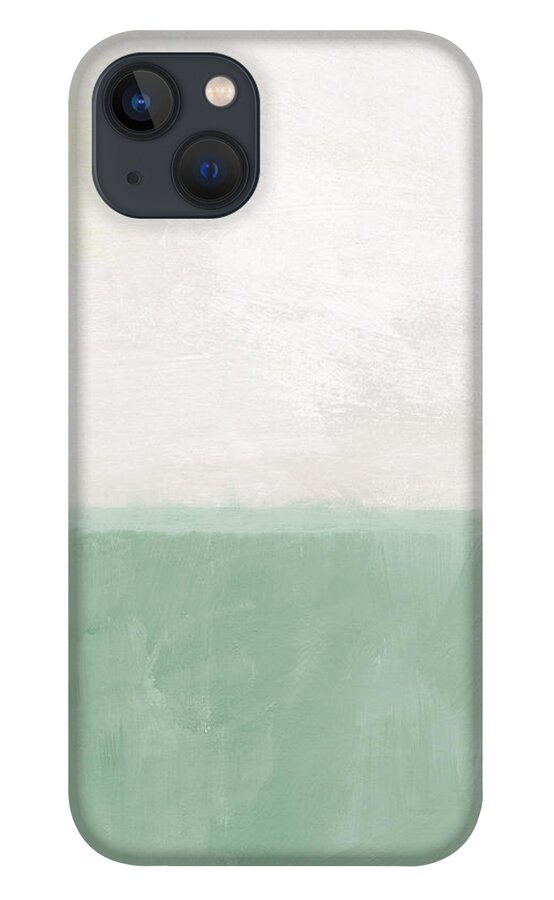 Abstract Landscape iPhone 13 Case featuring the painting Upon Our Sighs by Linda Woods