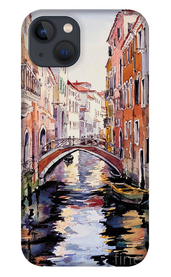 Venetian Sunlight iPhone 13 Case featuring the painting Venetian Sunlight by Maria Rabinky