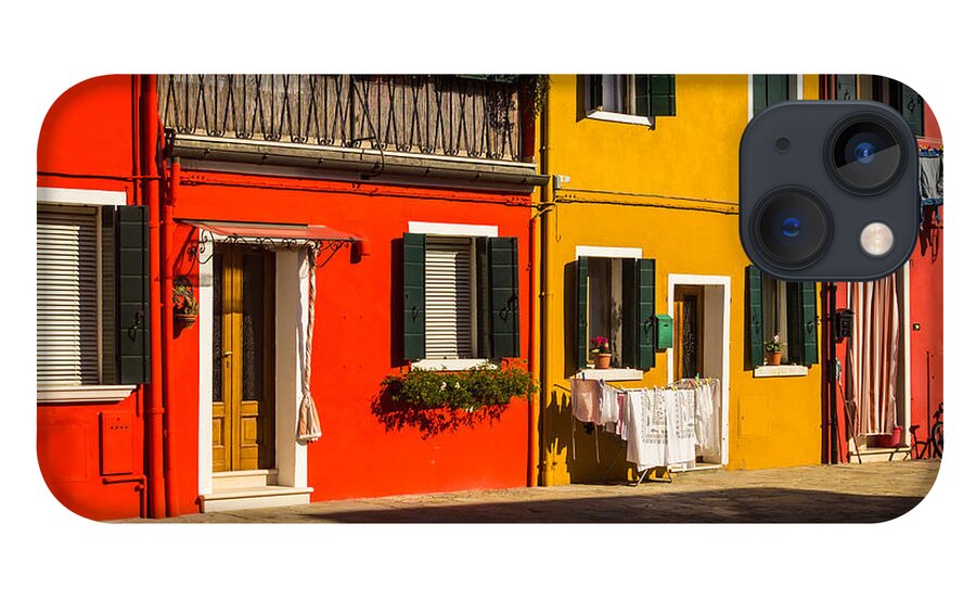 Vibrant Burano iPhone 13 Case featuring the photograph Vibrant Burano by Prints of Italy