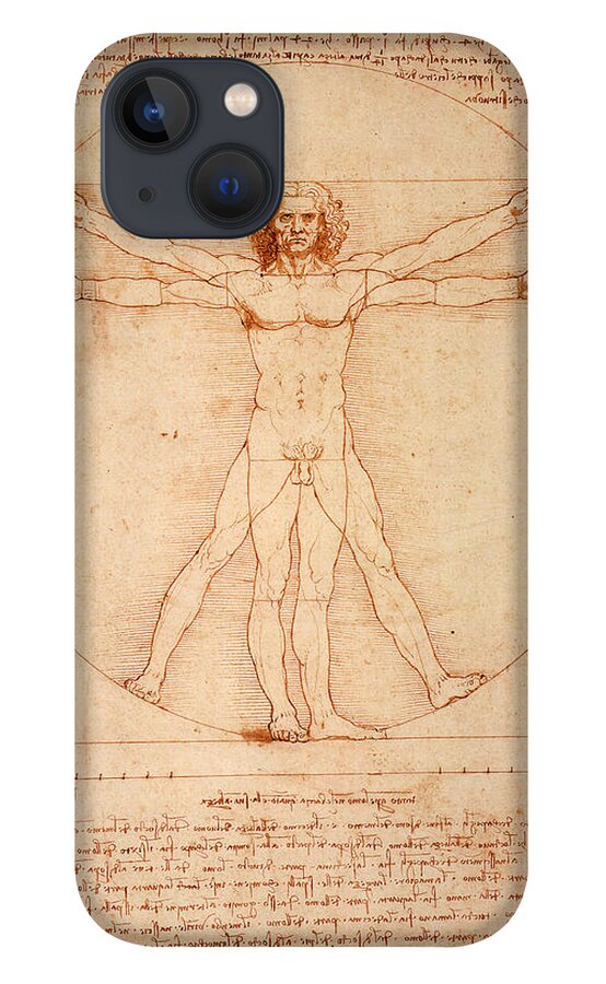 Vitruvian Man iPhone 13 Case featuring the digital art Vitruvian Man by Bill Cannon