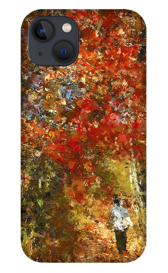 Abstract Expressionism iPhone 13 Case featuring the mixed media Walk On The Wild Side by Georgiana Romanovna