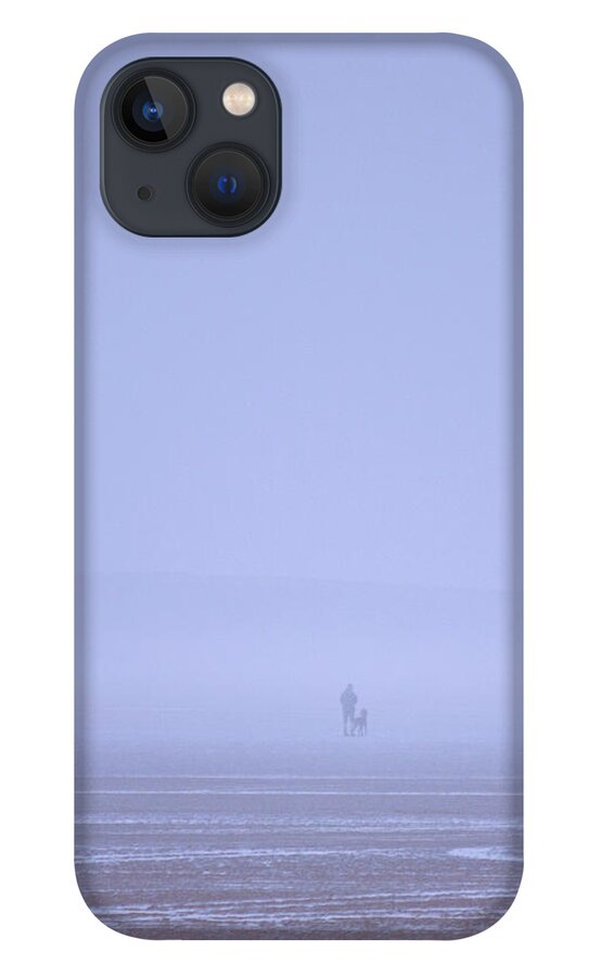 Walking iPhone 13 Case featuring the photograph Walking the dog in the mist by Spikey Mouse Photography