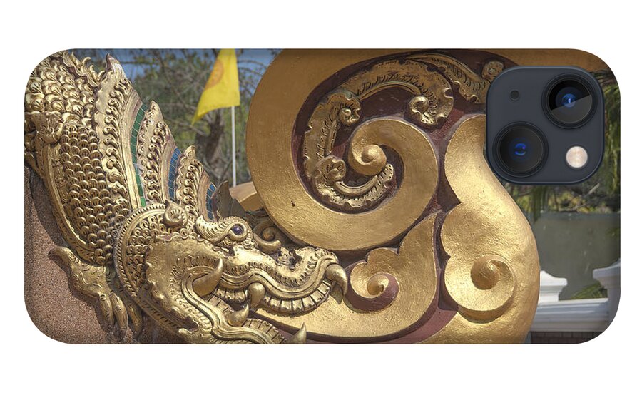 Scenic iPhone 13 Case featuring the photograph Wat Chedi Liem Phra Ubosot Makara and Stylized Naga DTHCM0838 by Gerry Gantt