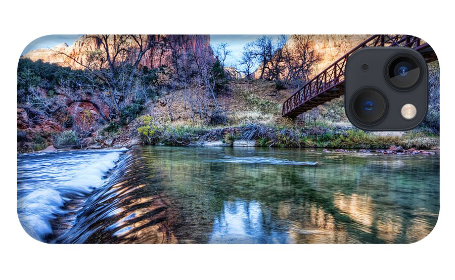 Zion Natioanl Park iPhone 13 Case featuring the photograph Water Under The Bridge by Beth Sargent