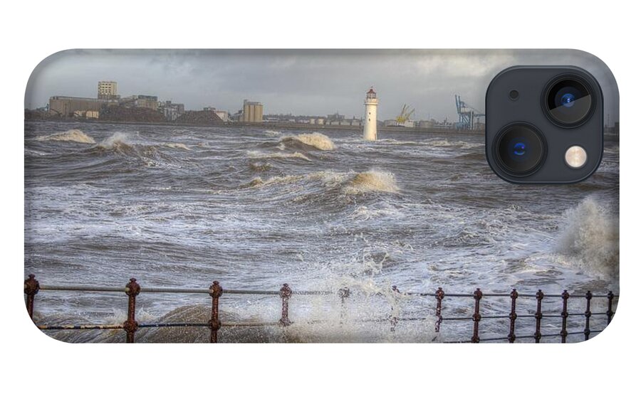 Lighthouse iPhone 13 Case featuring the photograph Waves On The Slipway by Spikey Mouse Photography