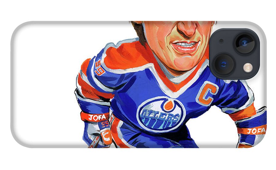 #faaAdWordsBest iPhone 13 Case featuring the painting Wayne Gretzky by Art 