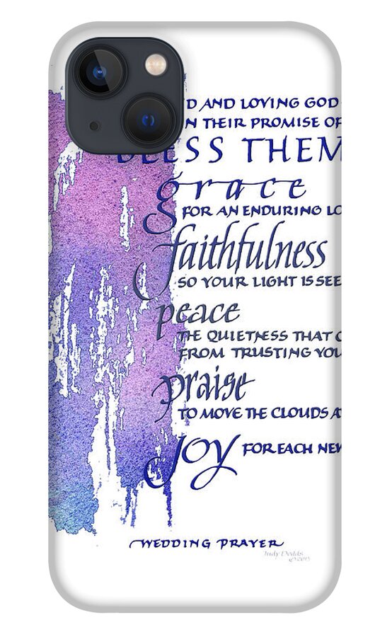 God iPhone 13 Case featuring the painting Wedding Prayer B by Judy Dodds