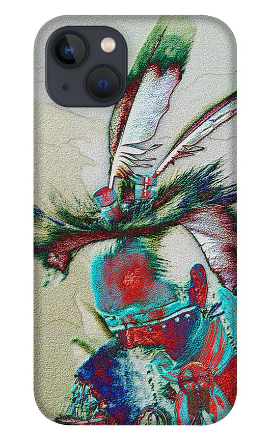 Powwow Dancer iPhone 13 Case featuring the digital art Whistle Blower by Kae Cheatham