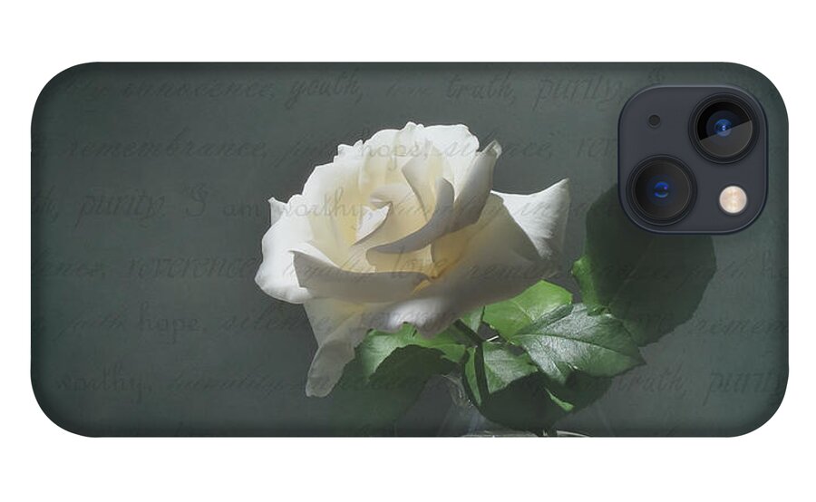 Rose iPhone 13 Case featuring the photograph White Rose Still Life by Deborah Smith