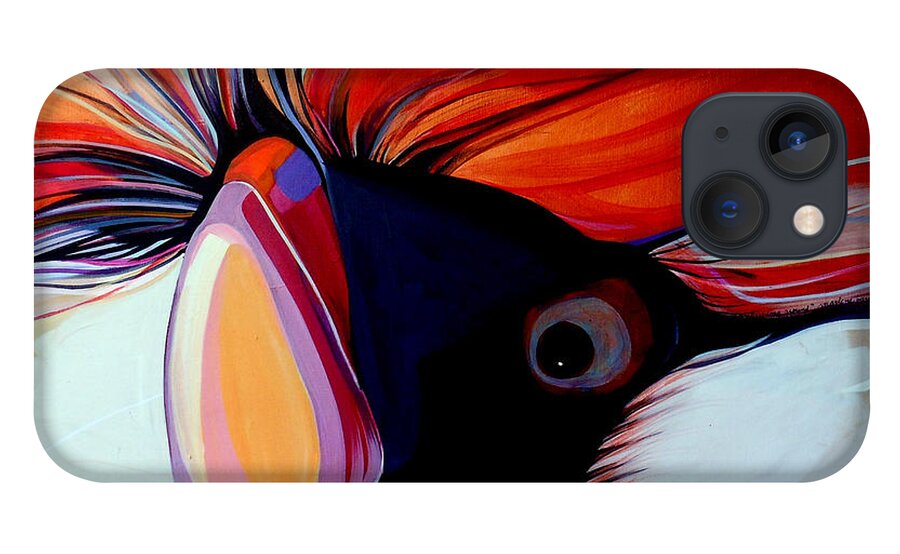 Bird iPhone 13 Case featuring the painting Wild Thang by Marlene Burns