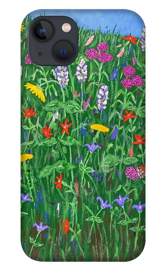 Wildflowers Painting iPhone 13 Case featuring the painting Wildflowers-vertical by J Loren Reedy