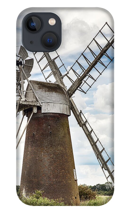 Windmill iPhone 13 Case featuring the photograph Windmill in Norfolk UK by Simon Bratt