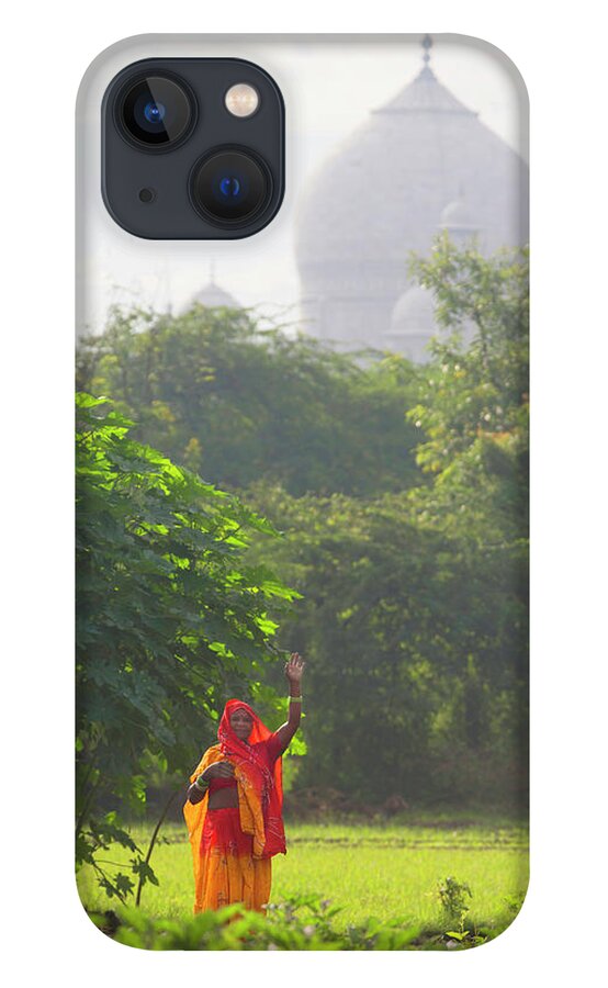 Working iPhone 13 Case featuring the photograph Woman In Field by Grant Faint