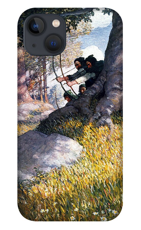 1917 iPhone 13 Case featuring the painting Robin Hood, 1917 by N C Wyeth