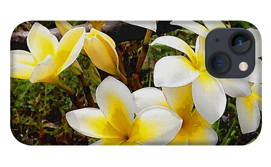 Digital iPhone 13 Case featuring the digital art Yellow Flowers 1 by David Hansen