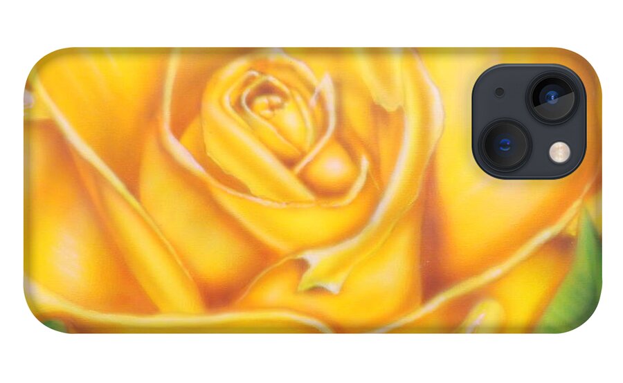 Darren iPhone 13 Case featuring the painting Yellow Rose of Texas by Darren Robinson