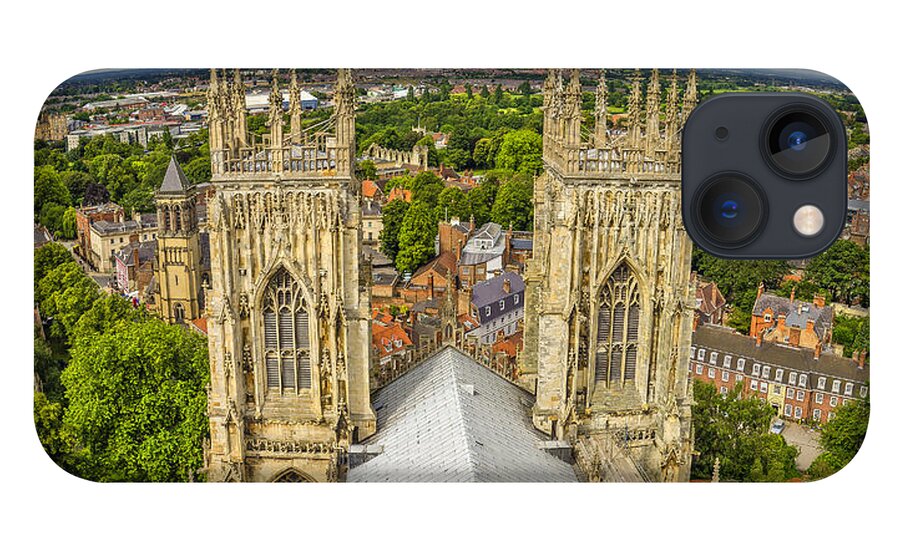 York iPhone 13 Case featuring the photograph York from York Minster Tower by Pablo Lopez