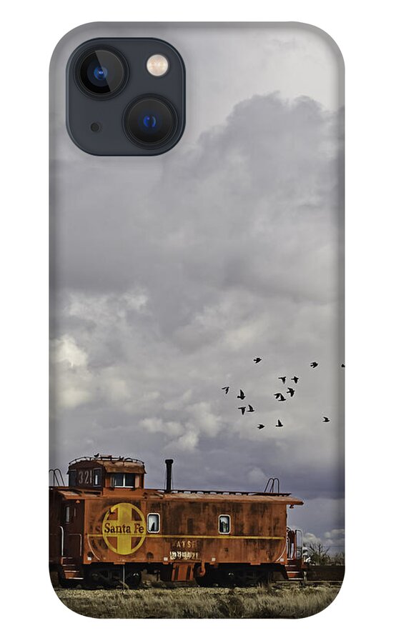 Abandoned iPhone 13 Case featuring the photograph Caboose in a Cotton Field by Melany Sarafis