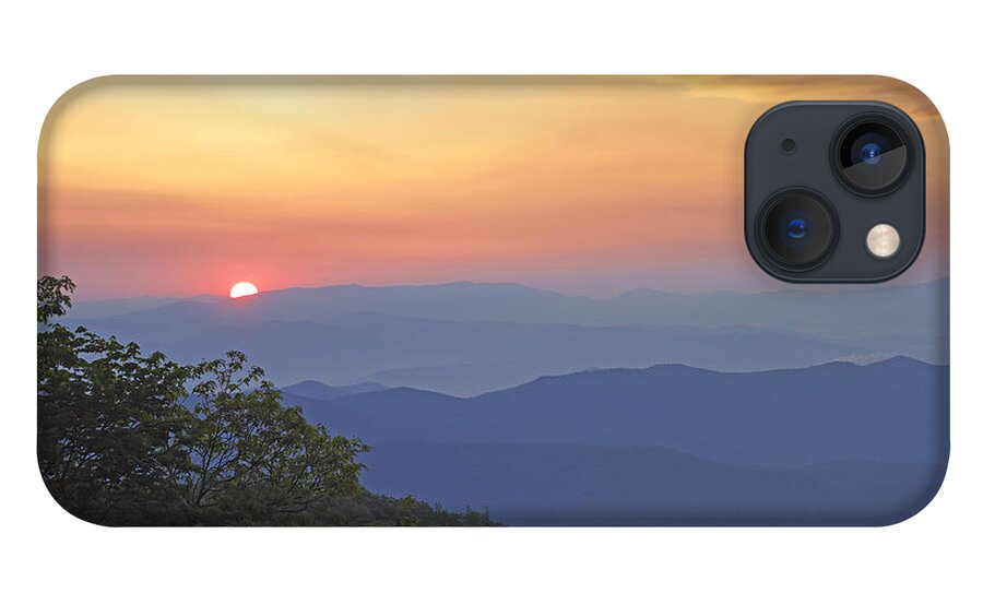 00176039 iPhone 13 Case featuring the photograph Sunset Over The Pisgah National Forest by Tim Fitzharris