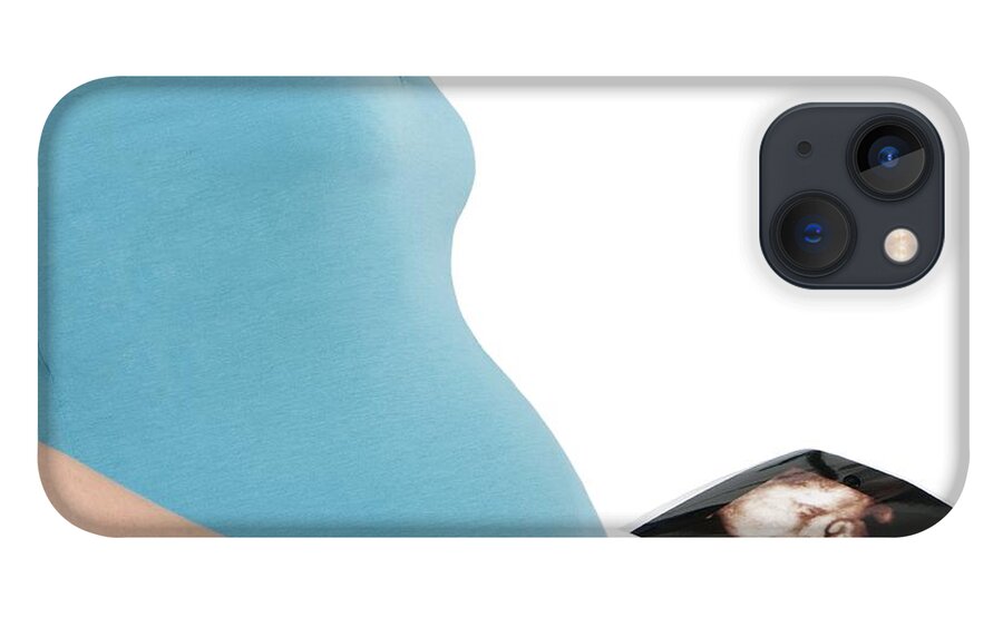 Pregnant Holding Her Baby Scan iPhone 13 Case by - Science Photo Gallery