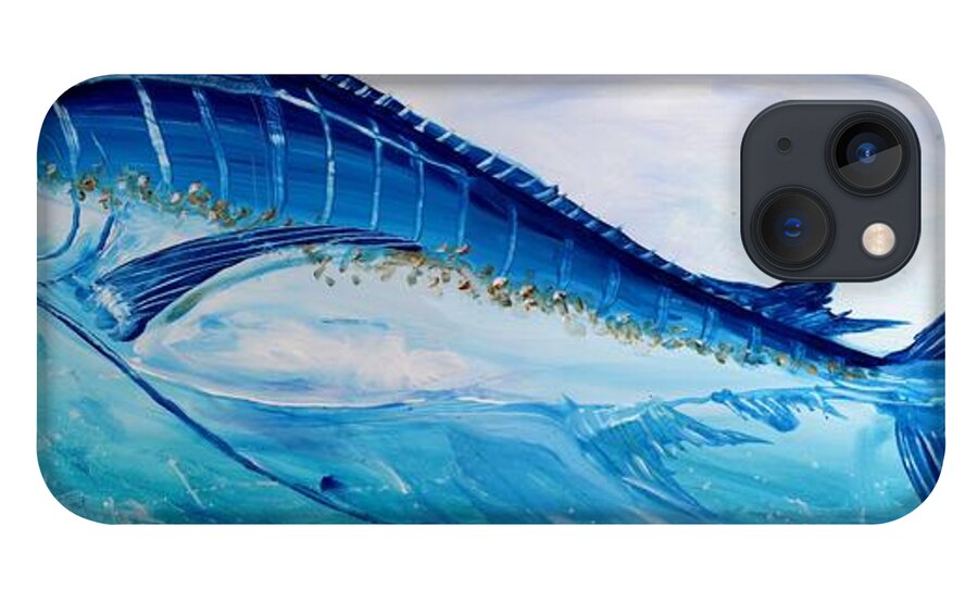 Fish iPhone 13 Case featuring the painting Abstract Marlin by J Vincent Scarpace