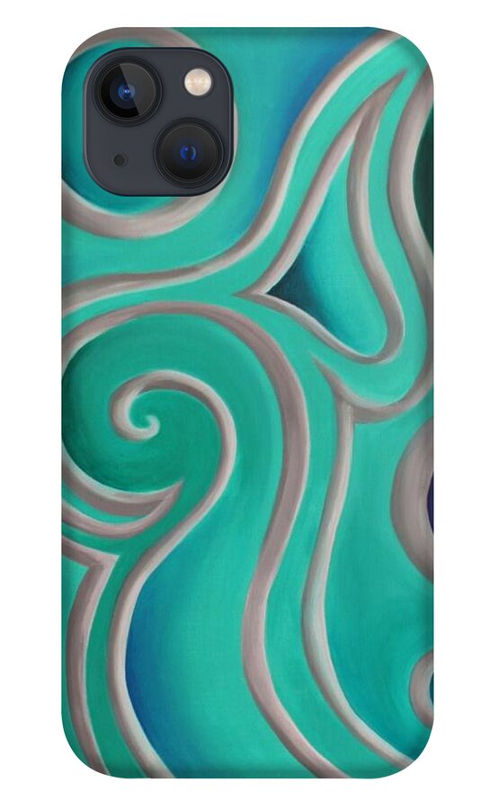 Contemporary Canvas Prints iPhone 13 Case featuring the painting Angel Flow by Reina Cottier