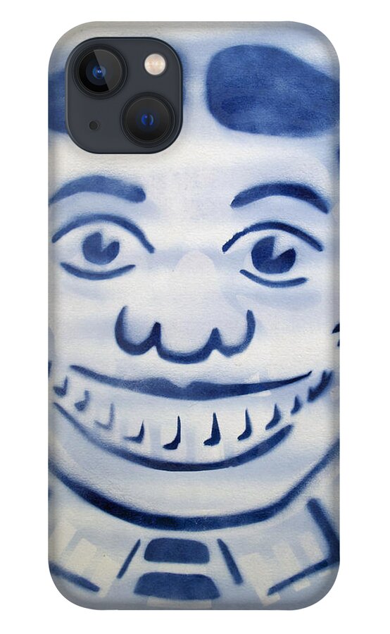 Tillie Of Asbury Park iPhone 13 Case featuring the painting Baby blue clouds Tillie by Patricia Arroyo