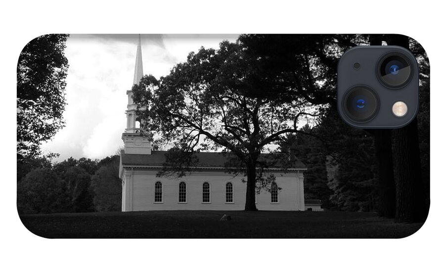Martha iPhone 13 Case featuring the photograph Black and White MM Chapel by Kim Galluzzo Wozniak