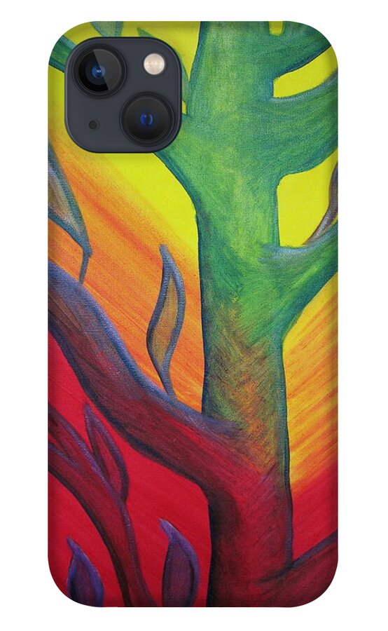  iPhone 13 Case featuring the painting Bumble Bee in a Tree by Eli Tynan