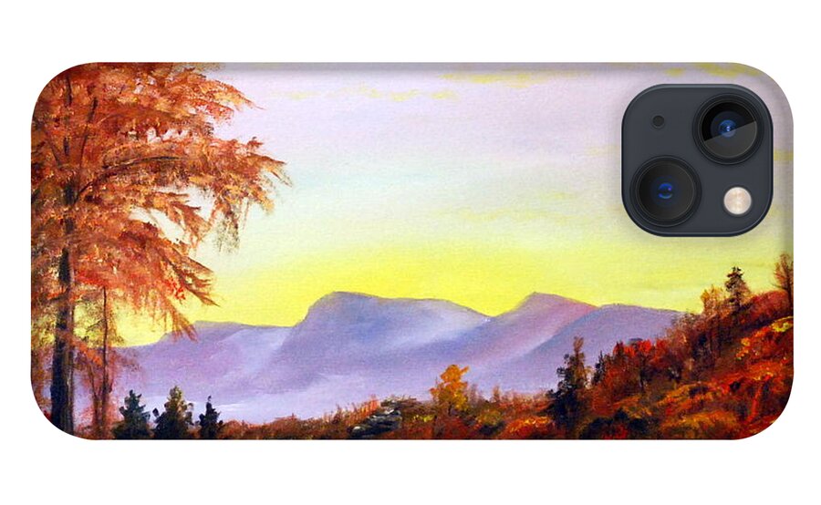 Landscape iPhone 13 Case featuring the painting Catskills by Phil Burton