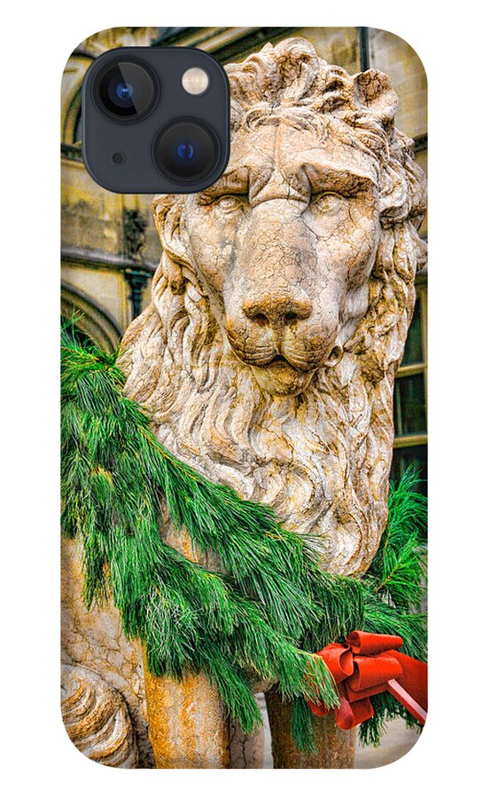 Lion iPhone 13 Case featuring the photograph Christmas Lion at Biltmore by William Jobes