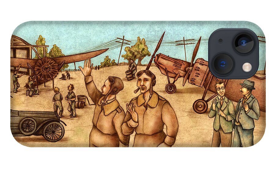 Illustration Art iPhone 13 Case featuring the painting Classical Planes 2 by Autogiro Illustration