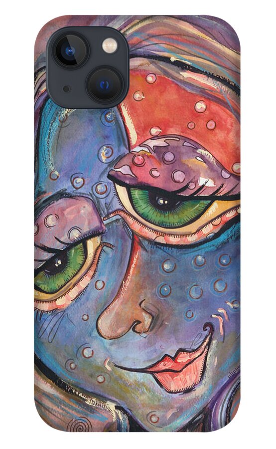 Self Portrait iPhone 13 Case featuring the painting Contentment by Tanielle Childers