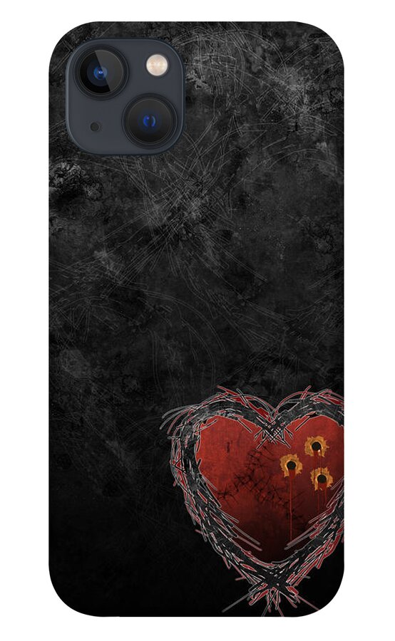 Heart iPhone 13 Case featuring the digital art Cupid's Upgrade by Kenneth Armand Johnson